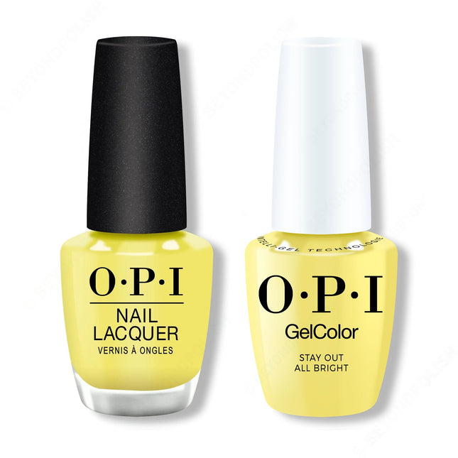 OPI - Intelli-Gel & Lacquer Duo - Stay Out All Bright Vegan, HEMA-free and TPO-free