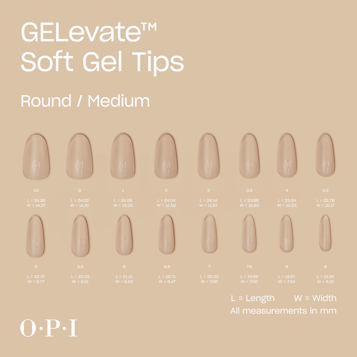 OPI GELevate Soft Gel Tip Box _ Round #FCT001