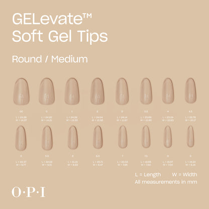OPI GELevate Soft Gel Tip Box _ Round #FCT001