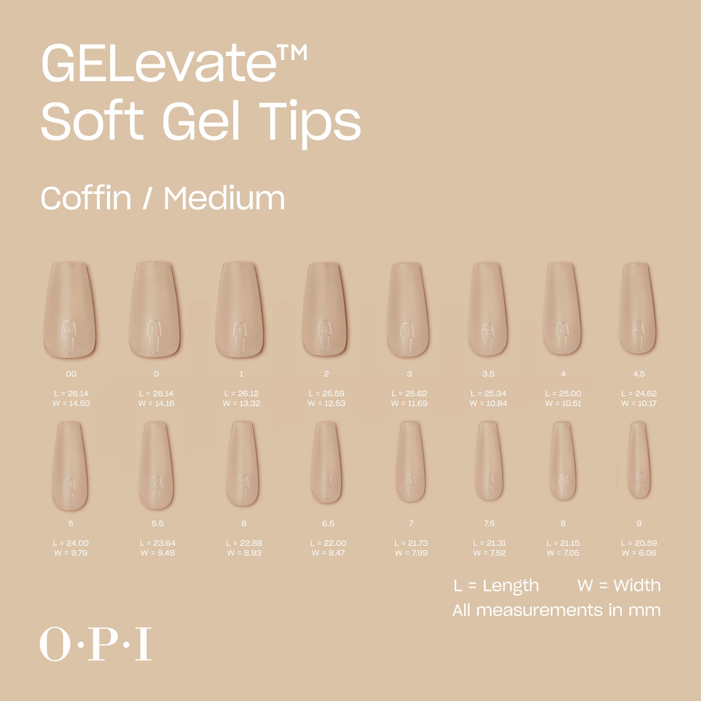 OPI GELevate Soft Gel Tip Box _ Coffin #FCT002