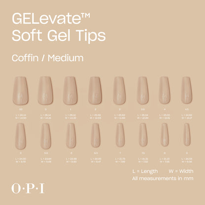 OPI GELevate Soft Gel Tip Box _ Coffin #FCT002