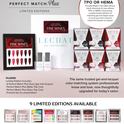 Perfect Match Plus Fine Wines Set (6 Wine Duos & FREE No Wipe Gloss + No Wipe Matte)