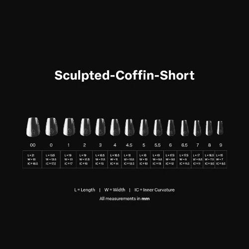 Apres Gel-X Tips 2.0 - SCULPTED Coffin 600pcs