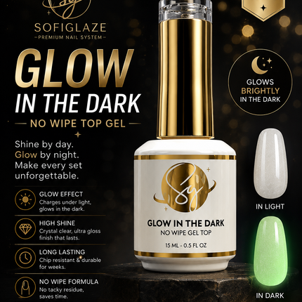 SOFIGLAZE Glow in the Dark Top Coat Gel 0.5oz