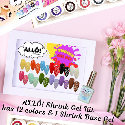 ALLÔ Shrink Gel Art Design - Available in 12 colors (Free 1 Base + Frame Display)