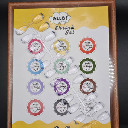 ALLÔ Shrink Gel Art Design - Available in 12 colors (Free 1 Base + Frame Display)