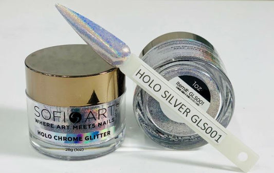 SOFI-ART All-In-1 Design Holographic Chrome Glitter 1oz - Available in 32 colors