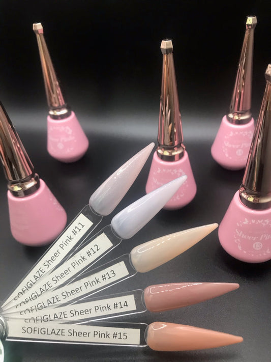SOFIGLAZE Sheer Pink Gel Color Collection - 15 shades available