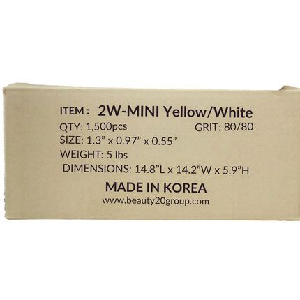 SOFINAIL 80/80 Grit White Sanding Mini Buffer - Made in Korea