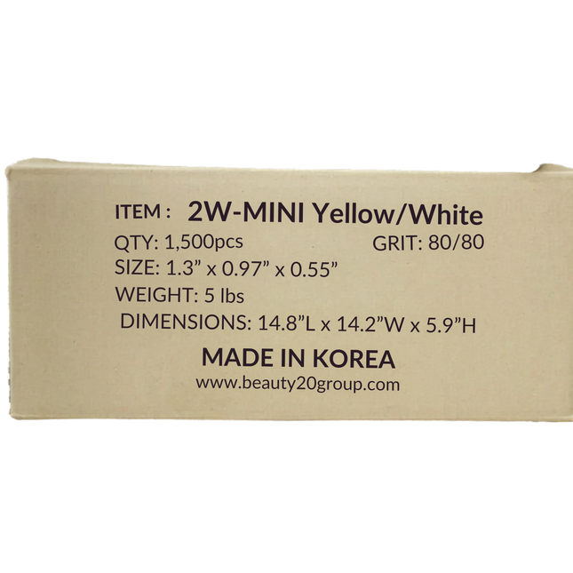SOFINAIL 80/80 Grit White Sanding Mini Buffer - Made in Korea