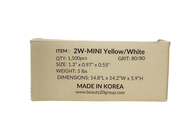 SOFINAIL 80/80 Grit White Sanding Mini Buffer - Made in Korea