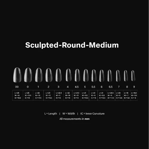 Apres Gel-X Tips 2.0 - SCULPTED Round 600pcs