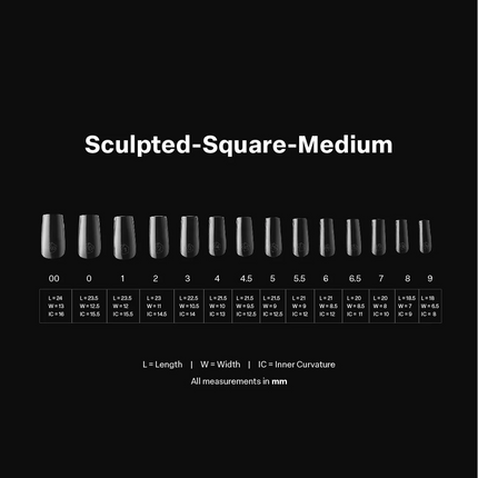 Apres Gel-X Tips 2.0 - SCULPTED Square 600pcs