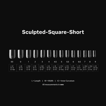 Apres Gel-X Tips 2.0 - SCULPTED Square 600pcs