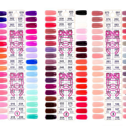 DND - DC Colors Sample Chart (#01 - #15)