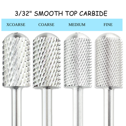 3/32" Smooth Head Large Barrel Silver Carbide Bit (F - 5XC)