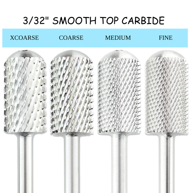 3/32" Smooth Head Large Barrel Silver Carbide Bit (F - 5XC)