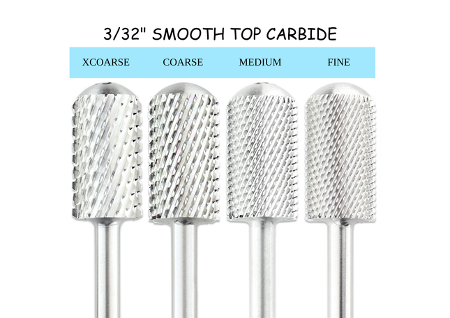 3/32" Smooth Head Large Barrel Silver Carbide Bit (F - 5XC)