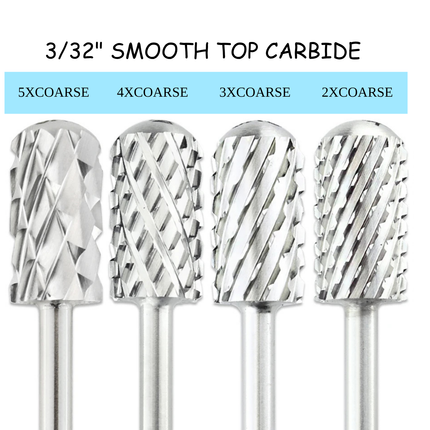 3/32" Smooth Head Large Barrel Silver Carbide Bit (F - 5XC)