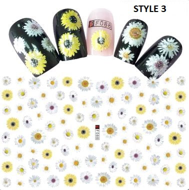 Cute Flower Nail Art Sticker - Available in many styles