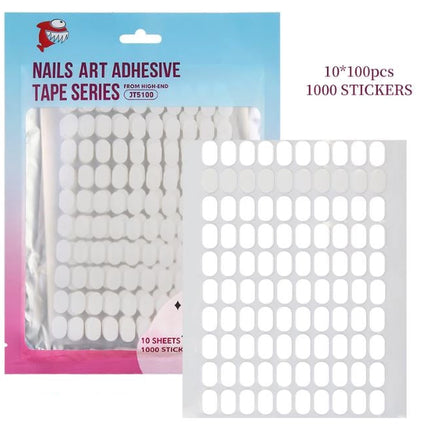 Transparent Nail Adhesive Tape for Nail Display - Oval Shape (1000pcs/pk)