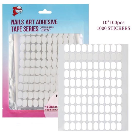 Transparent Nail Adhesive Tape for Nail Display - Oval Shape (1000pcs/pk)