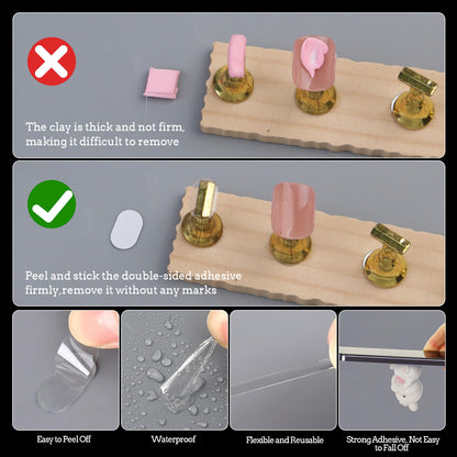 Transparent Nail Adhesive Tape for Nail Display - Oval Shape (1000pcs/pk)