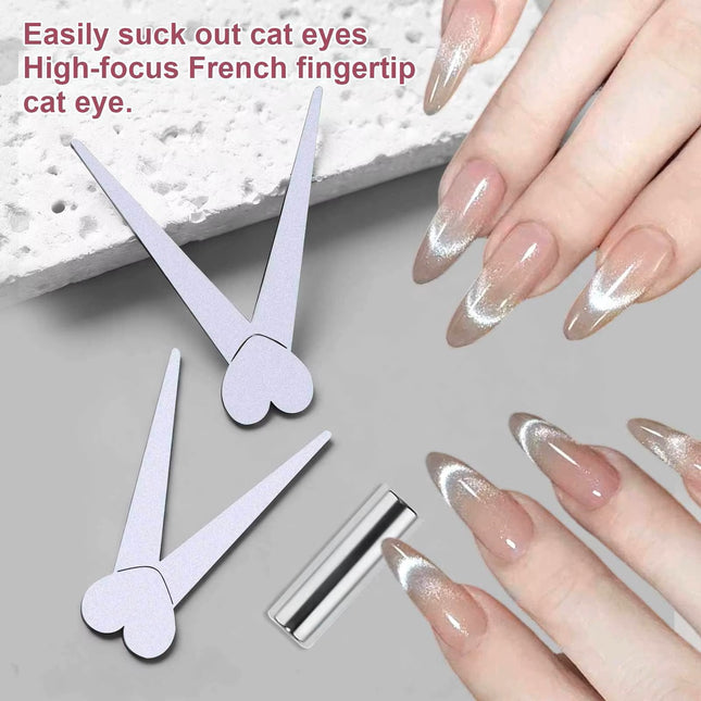 Magnets Cateye design French line V Shaped (small & large) & cylindrical - Set of 6pcs