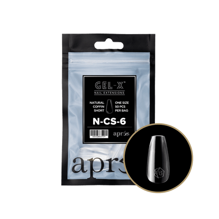 Apres Gel-X Tips 2.0 - NATURAL Coffin Refill Bag