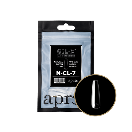 Apres Gel-X Tips 2.0 - NATURAL Coffin Refill Bag