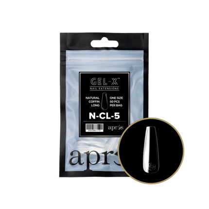 Apres Gel-X Tips 2.0 - NATURAL Coffin Refill Bag