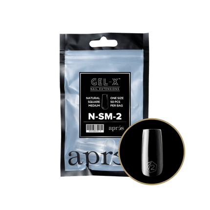 Apres Gel-X Tips 2.0 - NATURAL Square Refill Bag