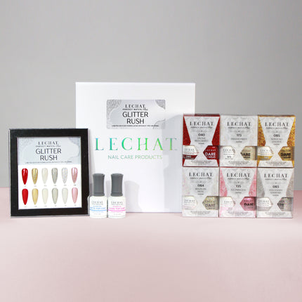 Perfect Match Plus Glitter Rush Set (6 Glitter Duos & FREE No Wipe Gloss + No Wipe Matte)