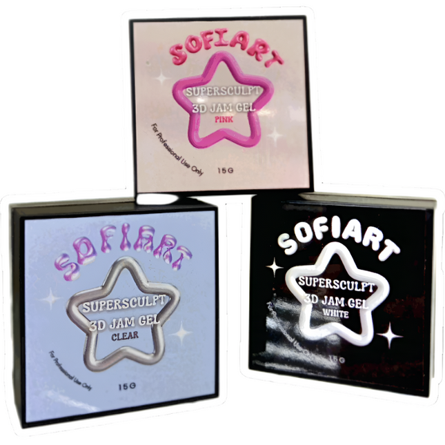 SOFIART Supersculpt 3D Jam Gel 15g - Available in 3 colors(Clear/White/Pink)