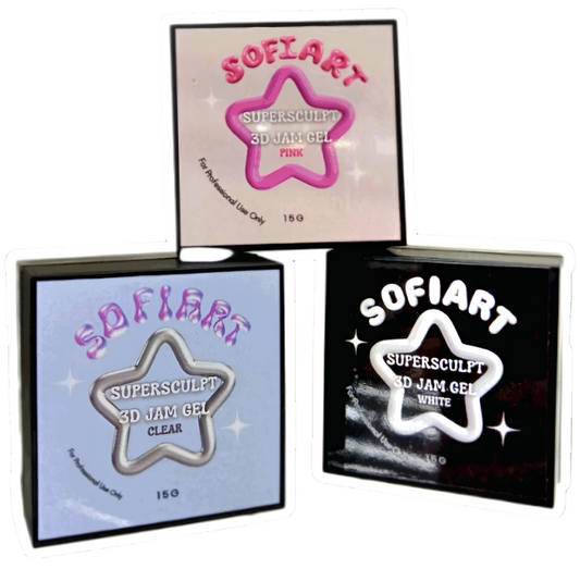 SOFIART Supersculpt 3D Jam Gel 15g - Available in 3 colors(Clear/White/Pink)