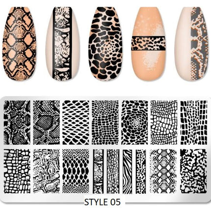 Stainless Steel Stamping Plate Nail Art - Various in Design Styles